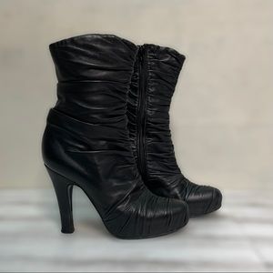 Les Tropeziennes | Vintage Ruched Platform Booties